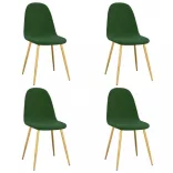 4 db sötétzöld bársony étkezőszék