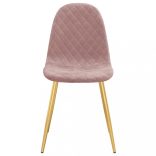 4 db rózsaszín bársony étkezőszék