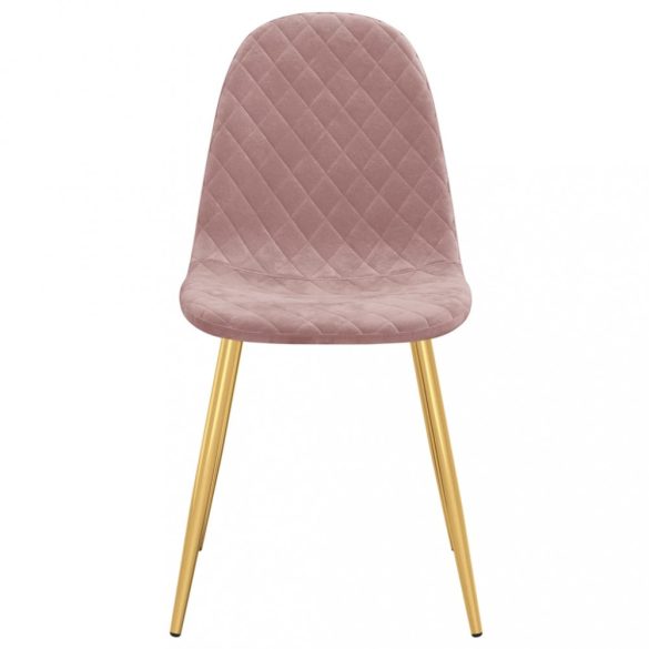 4 db rózsaszín bársony étkezőszék