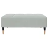 2személyes világosszürke bársony kanapéágy lábtartóval