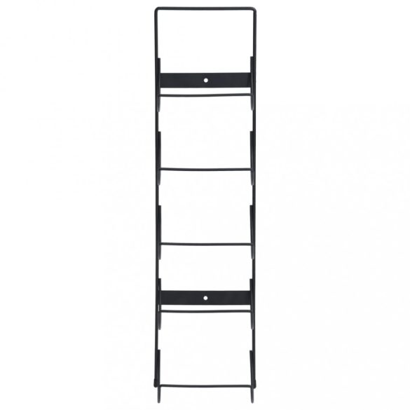 falra szerelhető fekete vas 5 palackos bortartó állvány