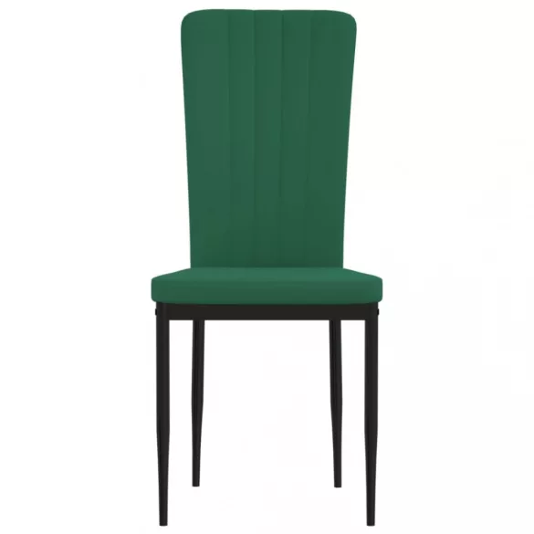 4 db sötétzöld bársony étkezőszék