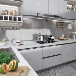 magasfényű ezüst öntapadó PVC bútorfólia 500 x 90 cm