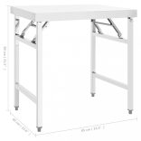 rozsdamentes acél összecsukható konyhai munkaasztal 85x60x80 cm