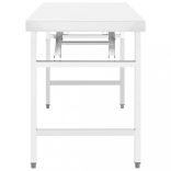 rozsdamentes acél összecsukható konyhai munkaasztal 120x60x80cm