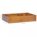 tömör tikfa mosdókagyló 50 x 35 x10 cm