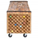 tömör tíkfa TV-állvány 110 x 30 x 32,5 cm