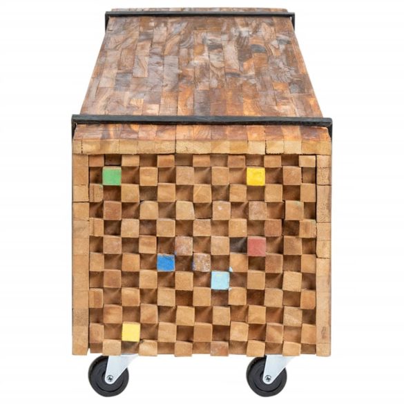 tömör tíkfa TV-állvány 110 x 30 x 32,5 cm