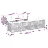 8 részes szürke polyrattan kerti ülőgarnitúra párnákkal