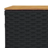 7 részes fekete polyrattan kerti ülőgarnitúra párnával