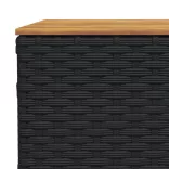 7 részes fekete polyrattan kerti ülőgarnitúra párnával