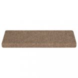15 db öntapadós lépcsőszőnyeg, 65 x 21 x 4 cm, bézs, téglalap alakú széllel