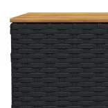 7 részes fekete polyrattan kerti ülőgarnitúra párnával