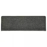 15 db sötétszürke lépcsőszőnyeg, téglalap alakú széllel, 65 x 21 x 4 cm