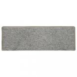 15 db világosszürke lépcsőszőnyeg, téglalap alakú széllel, 65 x 21 x 4 cm