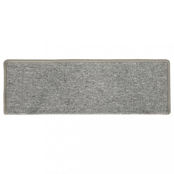 15 db világosszürke lépcsőszőnyeg, téglalap alakú széllel, 65 x 21 x 4 cm