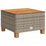 10 részes szürke polyrattan kerti ülőgarnitúra párnákkal