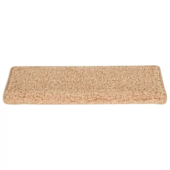 15 db lépcsőszőnyeg 65 x 21 x 4 cm arany téglalap alakú széllel