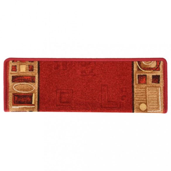 15 db piros öntapadó lépcsőszőnyeg 65x21x4 cm