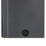 fényes szürke LED-es tükrös fürdőszobaszekrény 50 x 14 x 60 cm