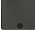 antracitszürke LED-es tükrös fürdőszobaszekrény 50 x 14 x 60 cm