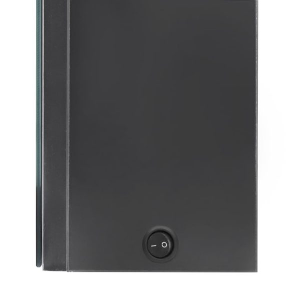 szürke LED-es tükrös fürdőszobaszekrény 50 x 13 x 70 cm
