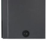 betonszürke LED-es tükrös fürdőszobaszekrény 62 x 14 x 60 cm