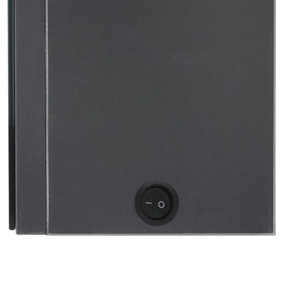 betonszürke LED-es tükrös fürdőszobaszekrény 62 x 14 x 60 cm