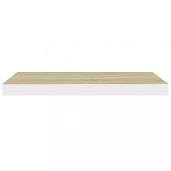 4 db tölgyszínű és fehér MDF lebegő fali polc 60x23,5x3,8 cm