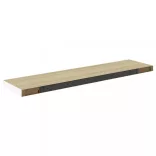 4 db fehér-tölgyszínű MDF lebegő fali polc 90 x 23,5 x 3,8 cm