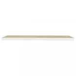 tölgyszínű és fehér MDF lebegő fali polc 120 x 23,5 x 3,8 cm