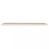 2 db tölgyszínű és fehér MDF lebegő fali polc 120x23,5x3,8 cm
