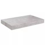 betonszürke MDF lebegő fali polc 23 x 23,5 x 3,8 cm