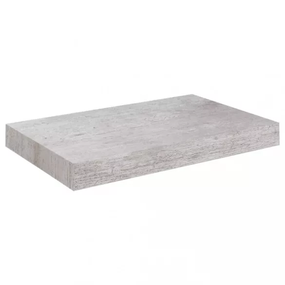 betonszürke MDF lebegő fali polc 23 x 23,5 x 3,8 cm
