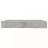 betonszürke MDF lebegő fali polc 23 x 23,5 x 3,8 cm