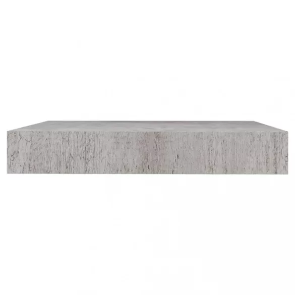 betonszürke MDF lebegő fali polc 23 x 23,5 x 3,8 cm