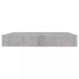 2 db betonszürke MDF lebegő fali polc 23 x 23,5 x 3,8 cm