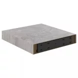 4 db betonszürke MDF lebegő fali polc 23 x 23,5 x 3,8 cm