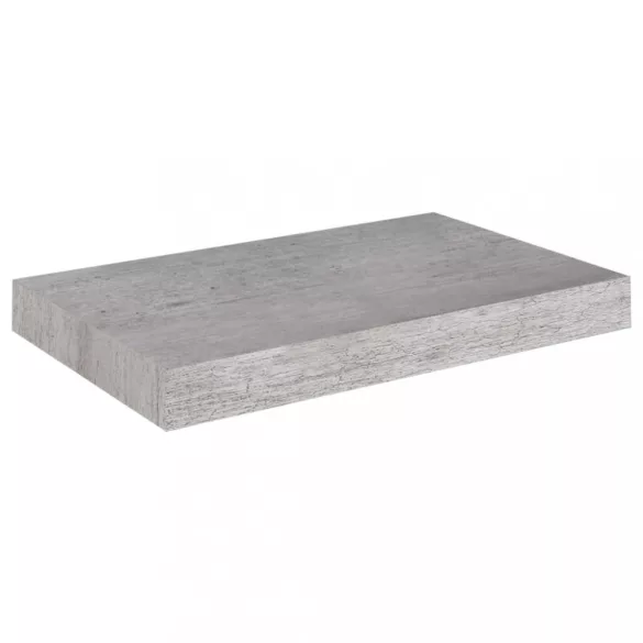 betonszürke MDF lebegő fali polc 40 x 23 x 3,8 cm