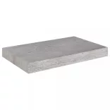 2 db betonszürke MDF lebegő fali polc 40 x 23 x 3,8 cm