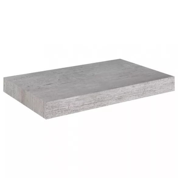 4 db betonszürke MDF lebegő fali polc 40 x 23 x 3,8 cm