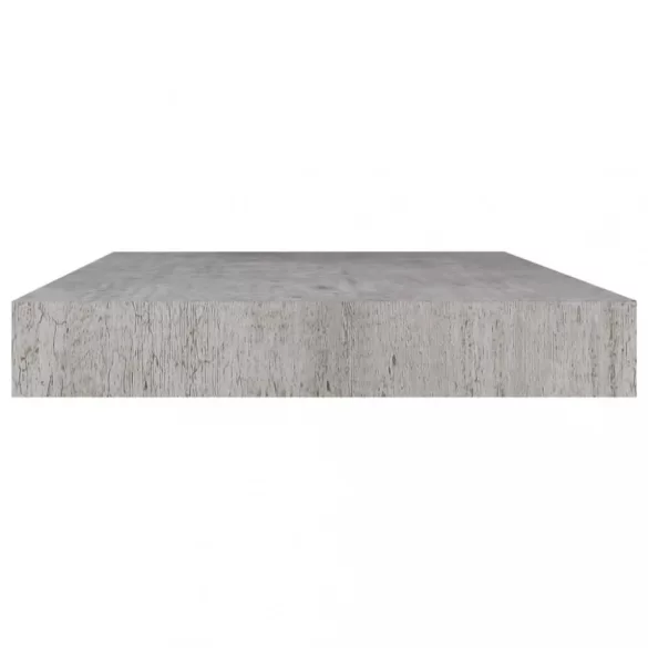 4 db betonszürke MDF lebegő fali polc 40 x 23 x 3,8 cm