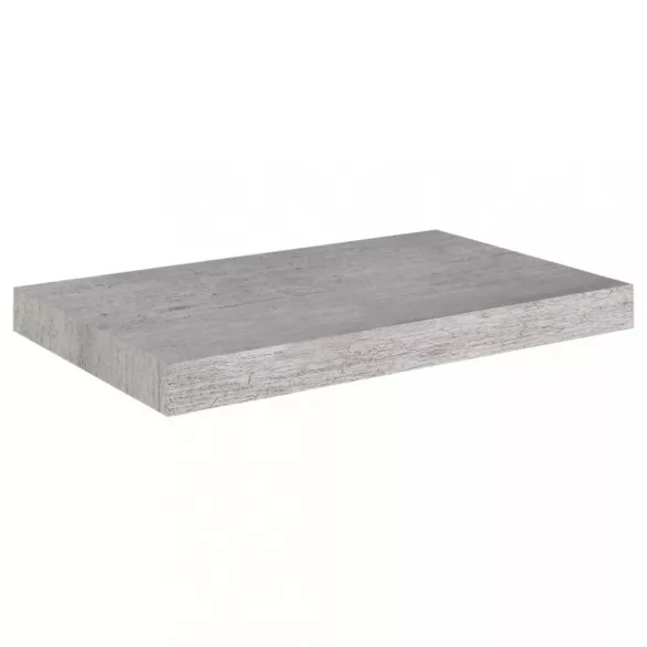 betonszürke MDF lebegő fali polc 50 x 23 x 3,8 cm