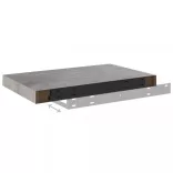 2 db betonszürke MDF lebegő fali polc 50 x 23 x 3,8 cm