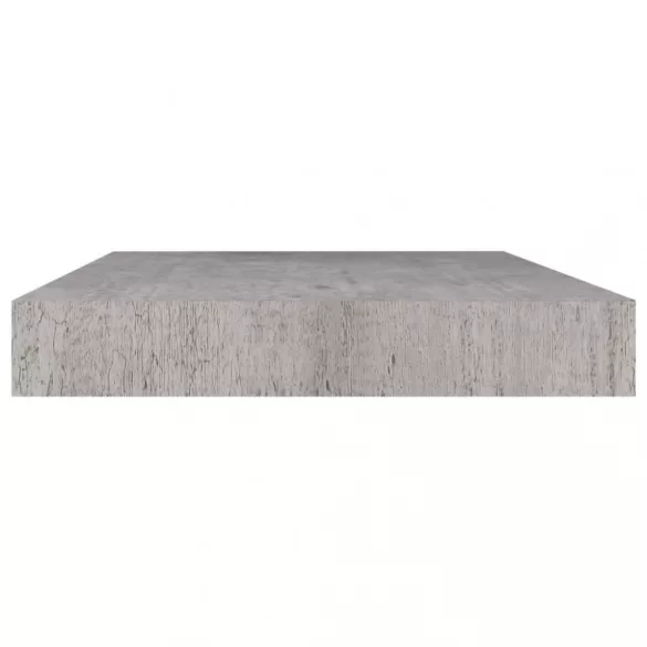 4 db betonszürke MDF lebegő fali polc 50 x 23 x 3,8 cm