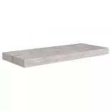 betonszürke MDF lebegő fali polc 60 x 23,5 x 3,8 cm