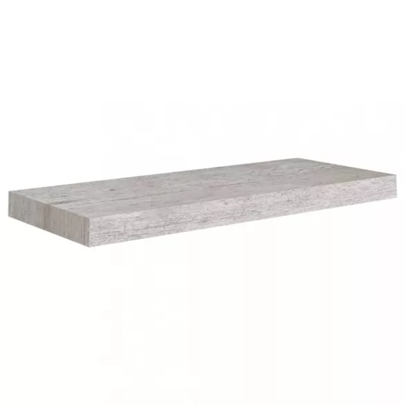 betonszürke MDF lebegő fali polc 60 x 23,5 x 3,8 cm