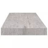 betonszürke MDF lebegő fali polc 60 x 23,5 x 3,8 cm