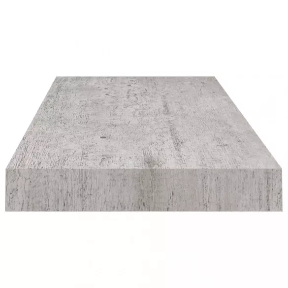 betonszürke MDF lebegő fali polc 60 x 23,5 x 3,8 cm