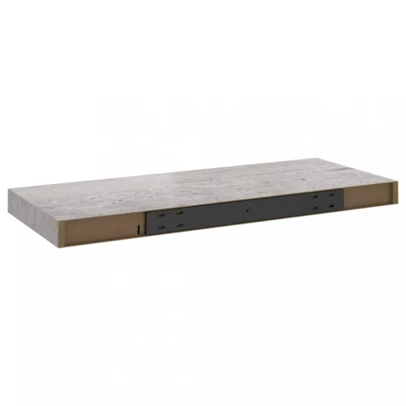 betonszürke MDF lebegő fali polc 60 x 23,5 x 3,8 cm